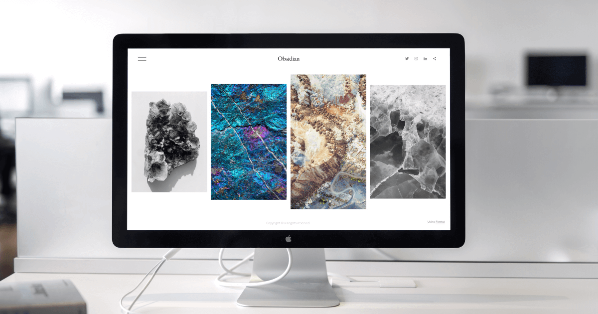 AVIF i WebP w WordPress: Twoja strona szybsza i wyżej w Google! - zdjęcie monitora z obrazkami na przykładowej stronie internetowej